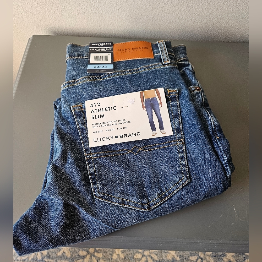 NEW~Mens LUCKY Athletic Slim Jeams 32×32
